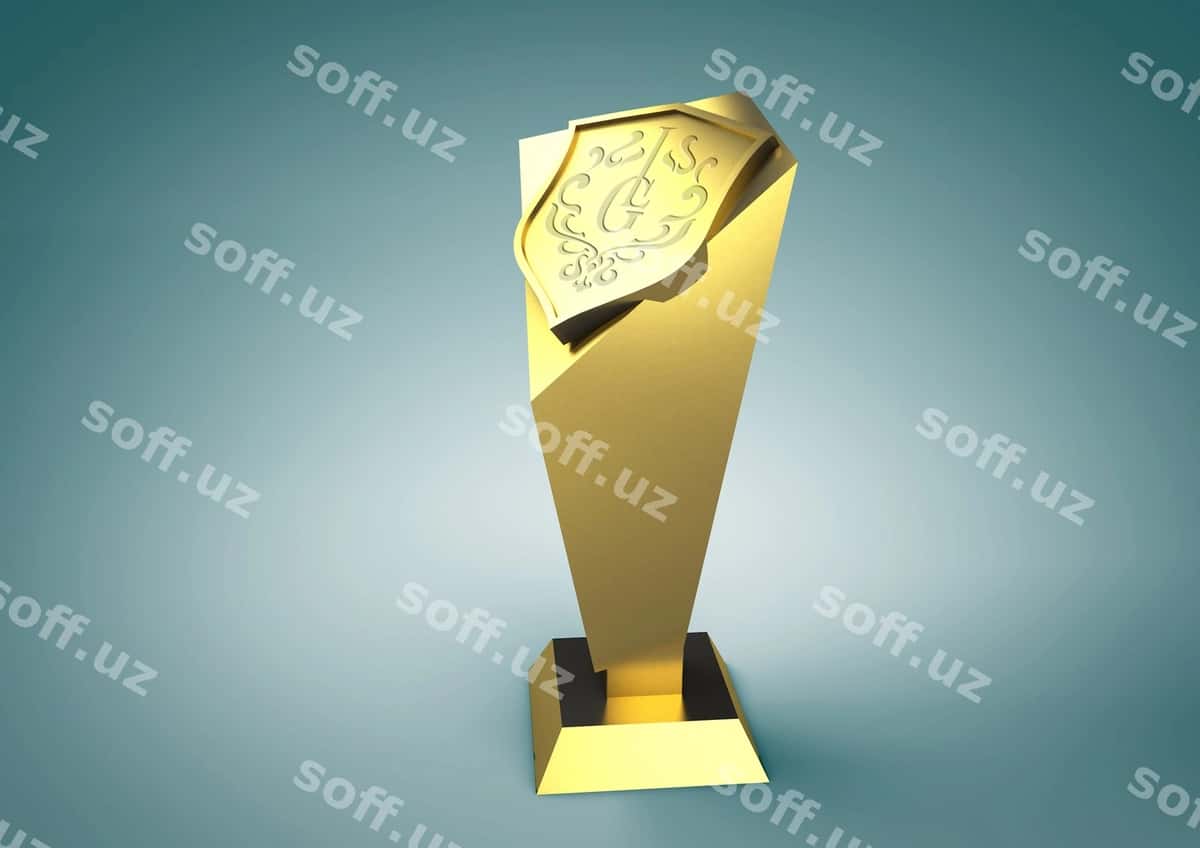 Oltin trofey dizayni | Gold trophy design 1