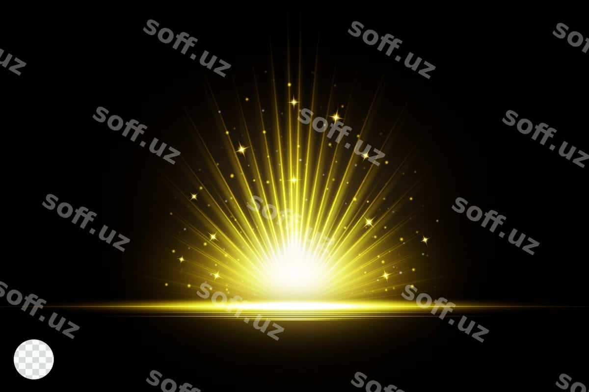 Oltin porlayotgan quyosh chiqishi yorug'lik effekti | Golden bursting sunrise light effect 1