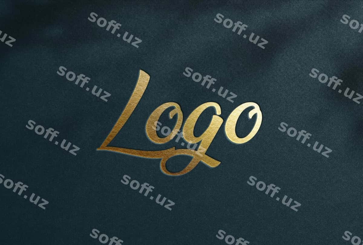 Oltin hashamatli logotip maketi | Golden luxury logo mockup 1