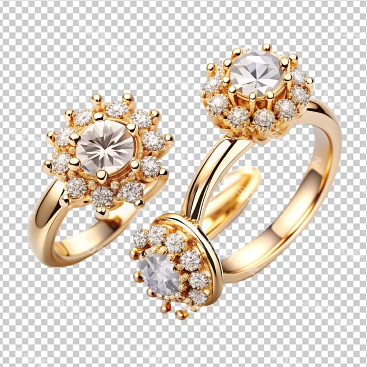 Oltin halq soch uchun | Golden ring ear rings 1