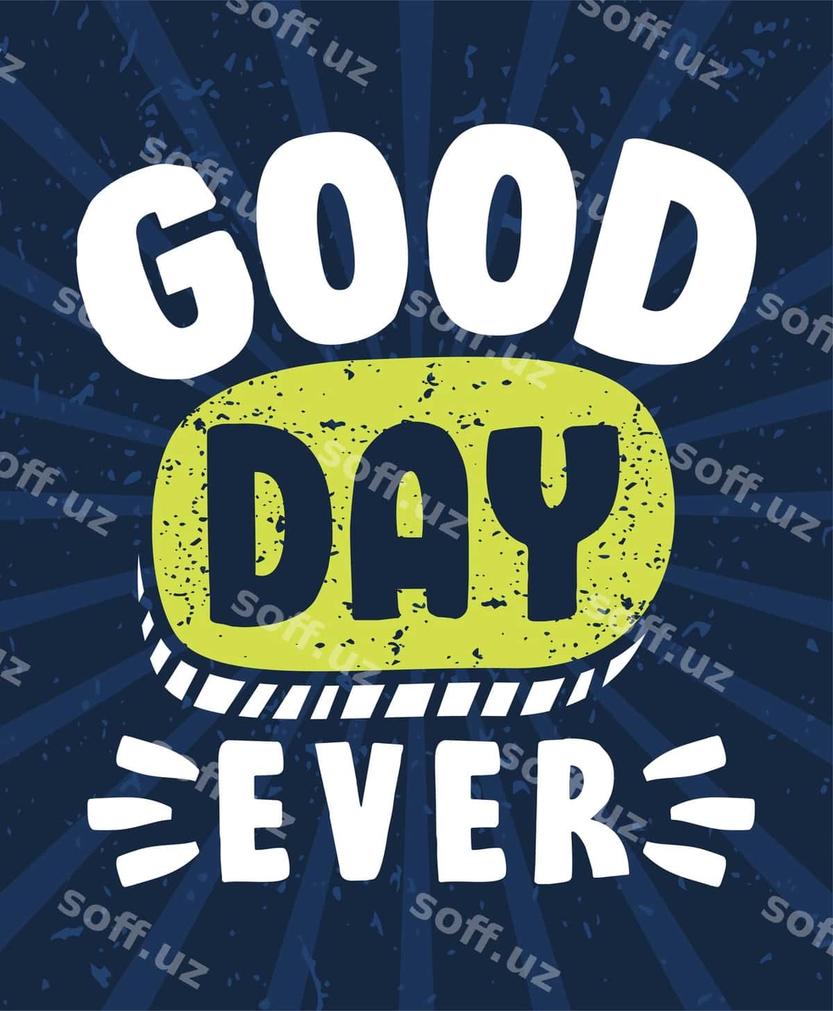 Xayrli kun har doim tipografiya plakat dizaynlari | Good day ever typography poster designs 1
