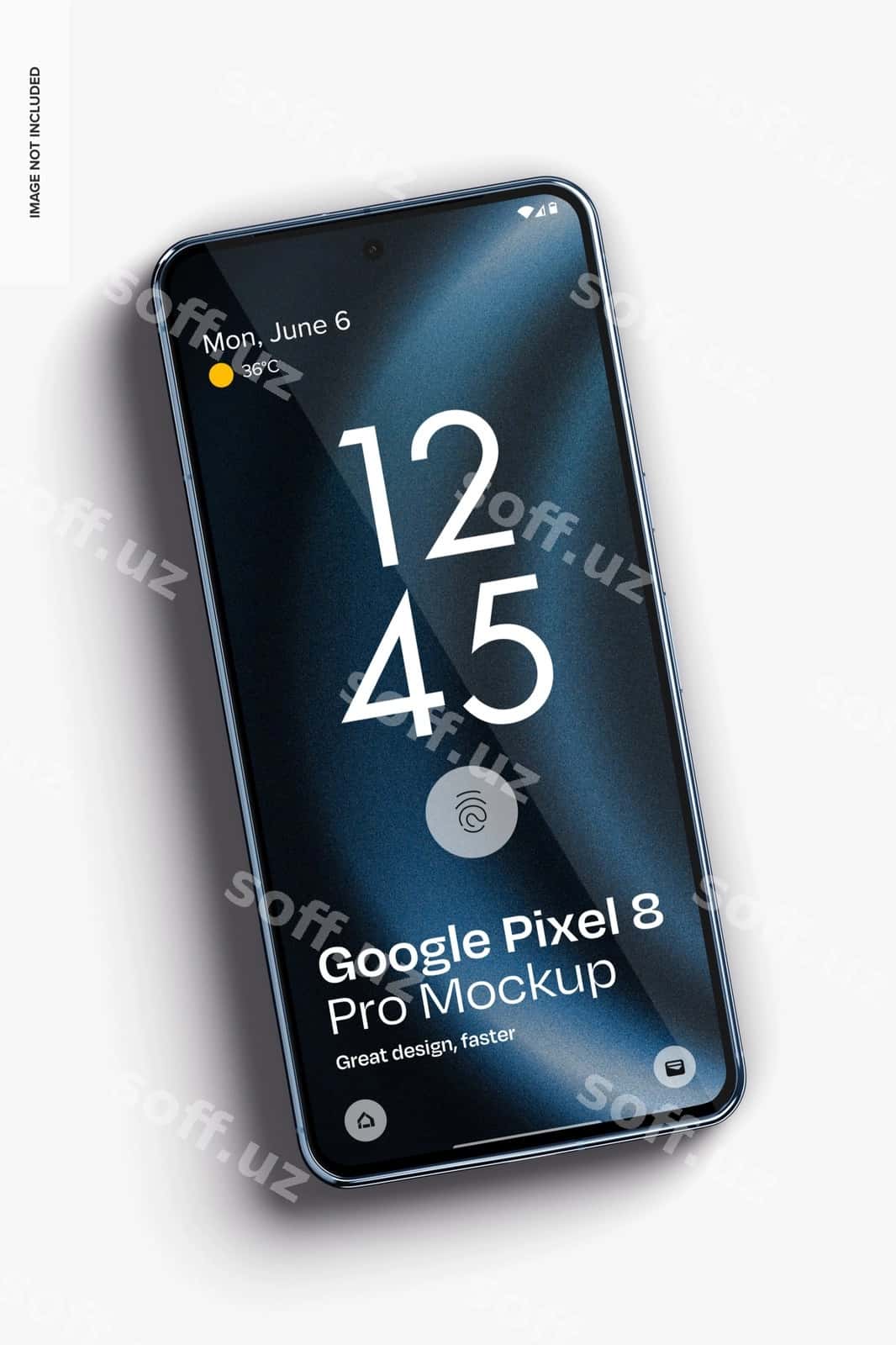 Google Pixel 8 Pro maketining yuqori ko'rinishi | Google pixel 8 pro mockup top view 1