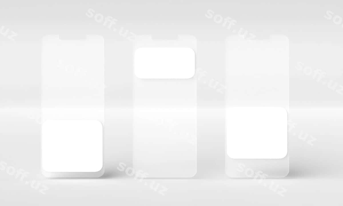 Gradient qurilma ekrani shisha effekti bilan | Gradient device screen with glass effect 1