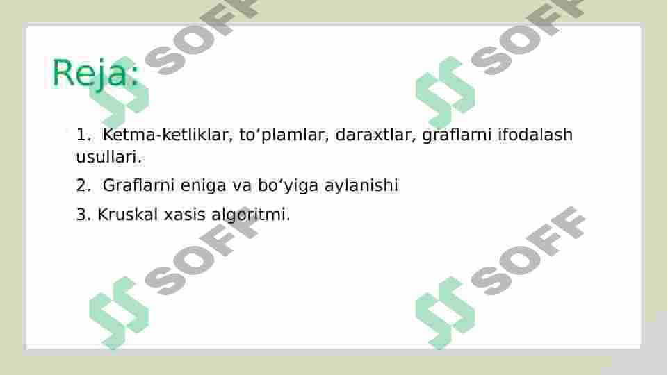 Graflarni eniga va bo‘yiga aylanishi 2