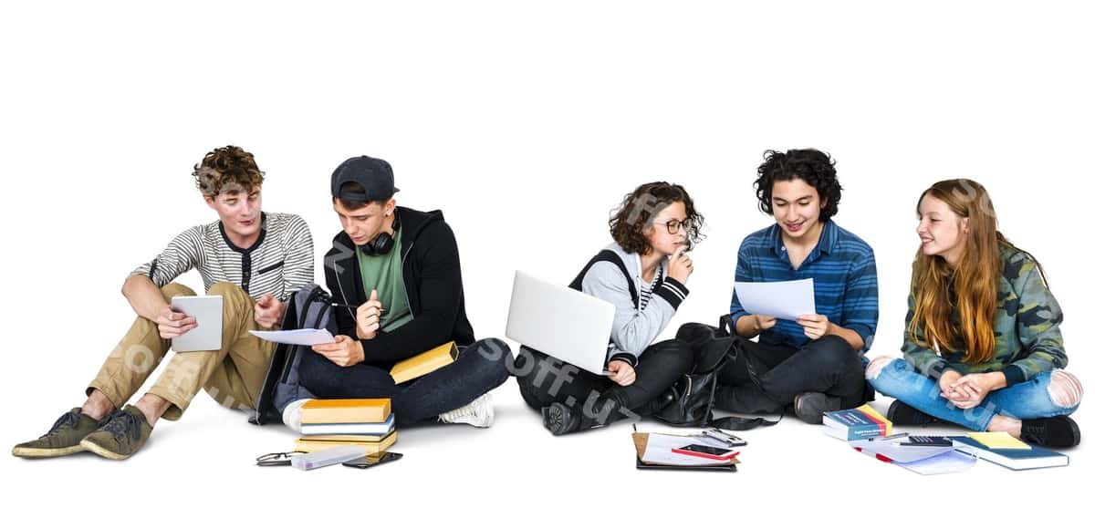 Birgalikda o'qiyotgan guruh talabalari | Group students studying together 1