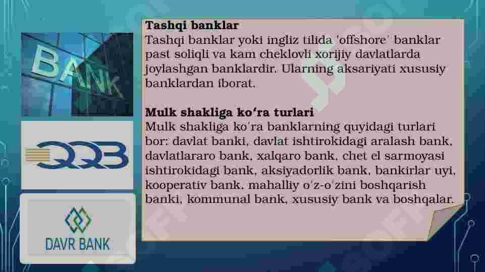Bank tushunchasi. Dunyodagi eng yirik banklar top 10taligi. 8