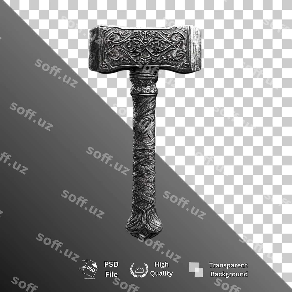 Hammer izolyatsiyalangan shaffof fon | Hammer isolated transparent background 1