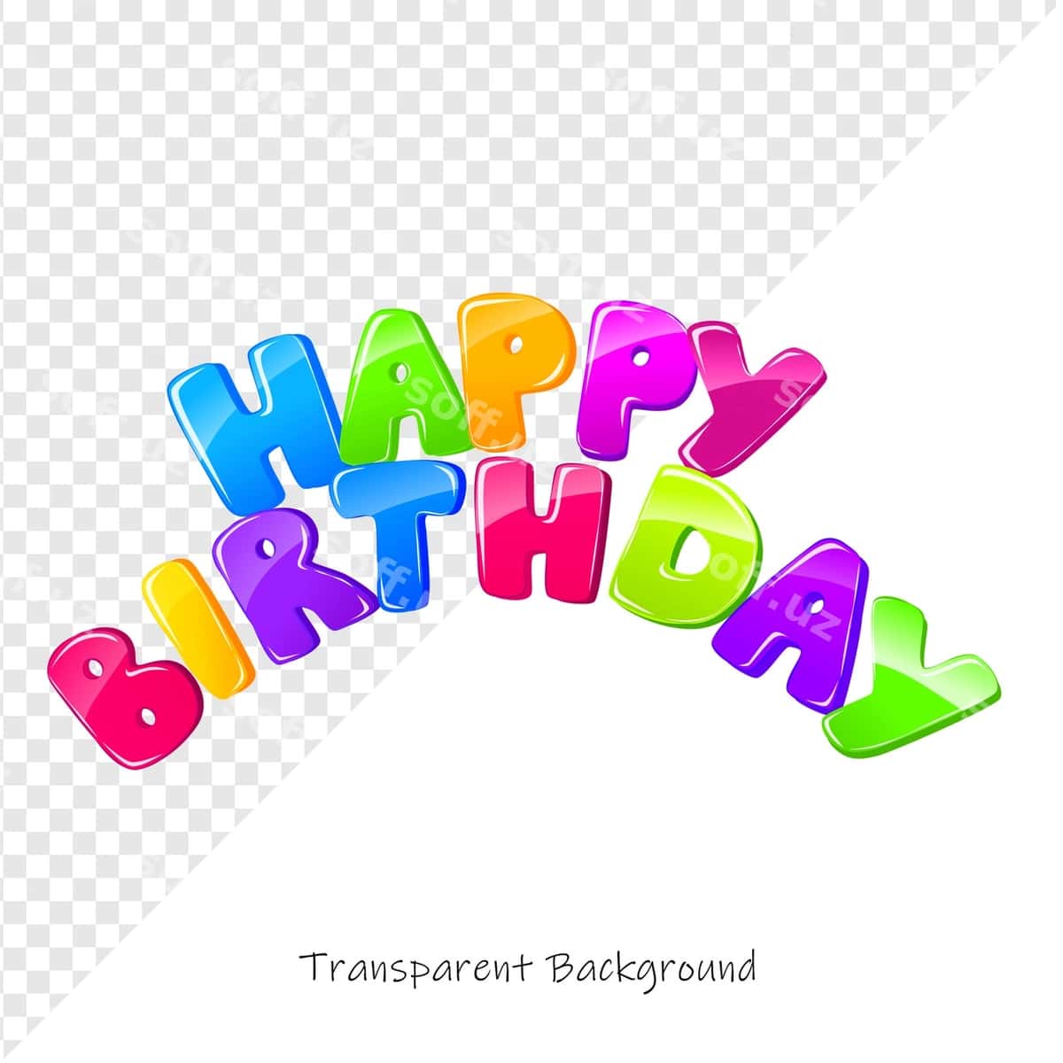 Tug'ilgan kuningiz bilan rangli pufakchali harflar | Happy birthday colorful bubble letters 1