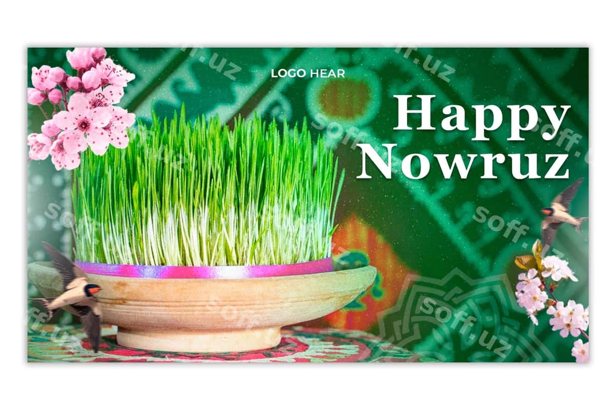 Baxromli Nowruz bayrami PSD posti | Happy nowruz holiday psd post 1