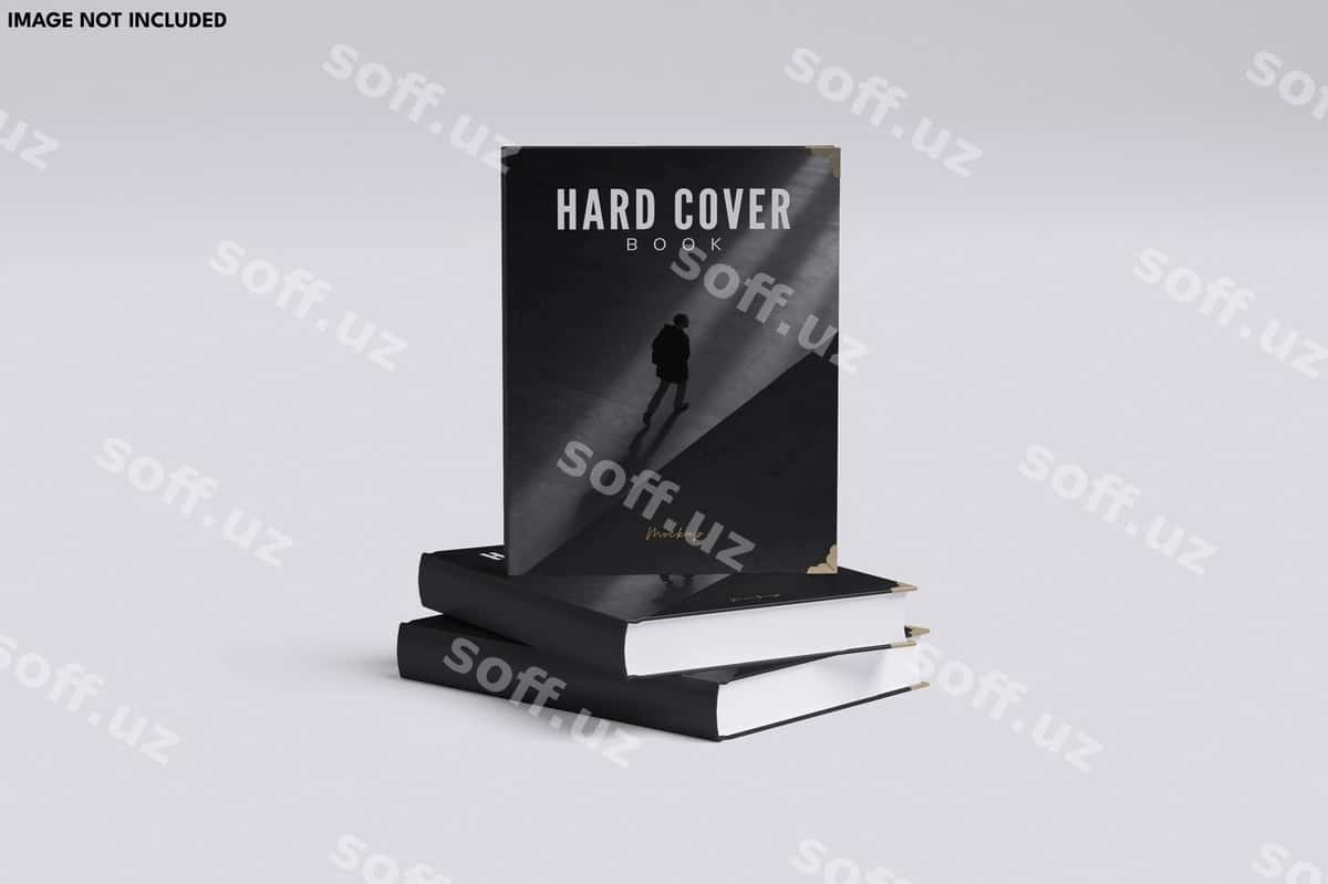 Qattiq jildli kitob namunasi | Hardcover book mockup 1
