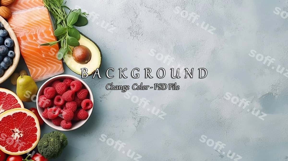 Sog'liq ovqat AI yaratilgan rasm | Healthy food ai generated image 1