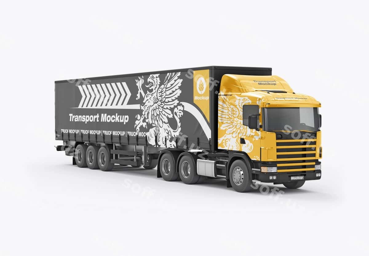 Yuk avtomobili modeli | Heavy truck mockup 1