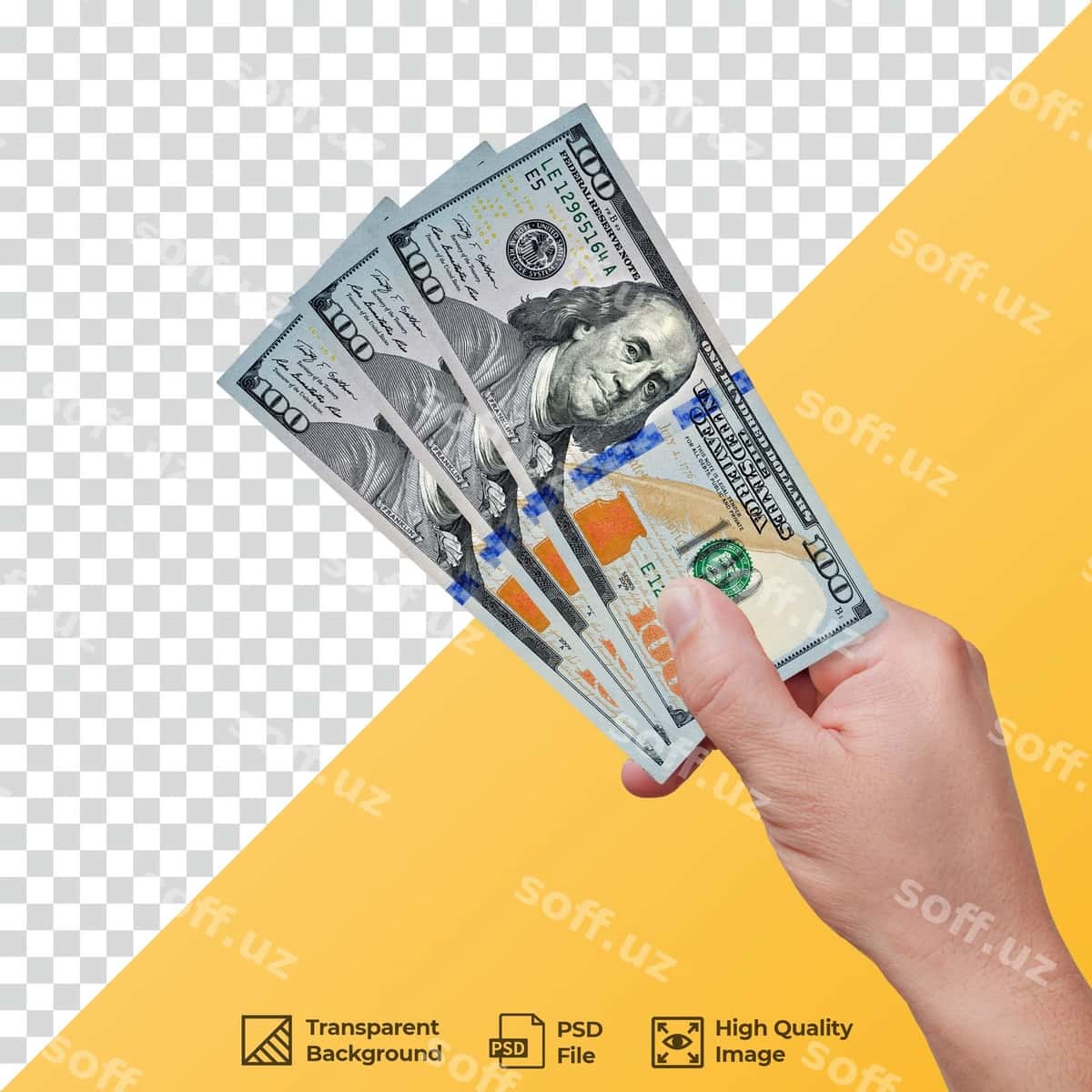 Dollarni qo'llab turish | Holding dollar hand 1