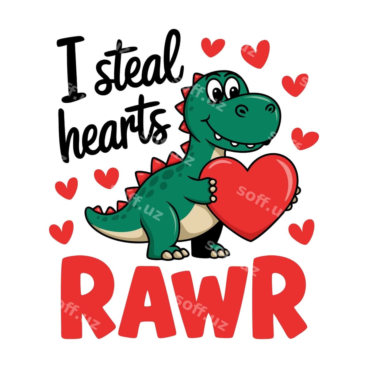 Men yuraklarni xom futbolka dizaynini o'g'irlayman | I steal hearts rawr t shirt design 1
