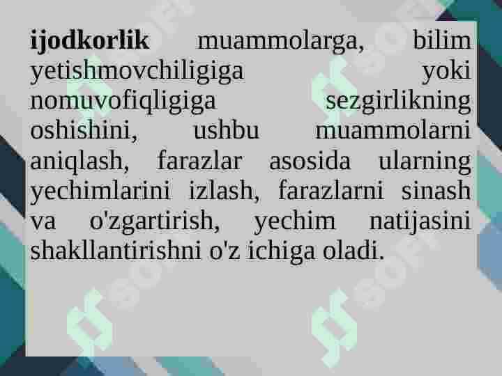 IJODIY FIKRLASH VA UNING AHAMIYATI 7