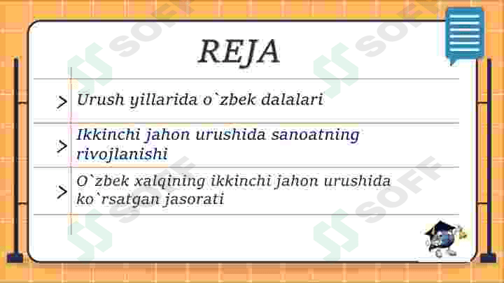 Ikkinchi jahon urushida respublikada qishloq xo`jaligi 2