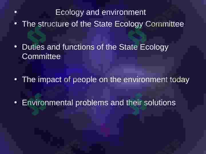 Ecology and environment 3