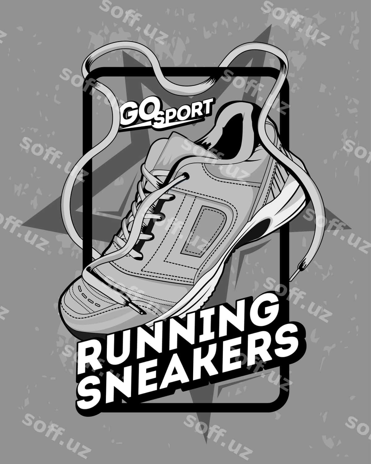 Illustratsiya krossovki Go Sport | Illustration sneakers go sport 1