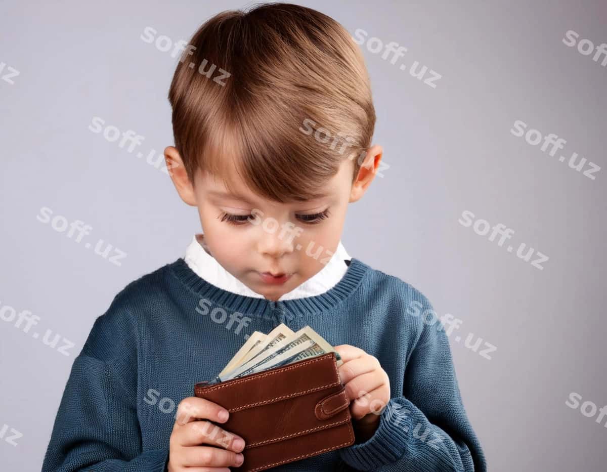 Ilustrativ sahna bola hamshira tutgan | Illustrative scene child holding wallet 1