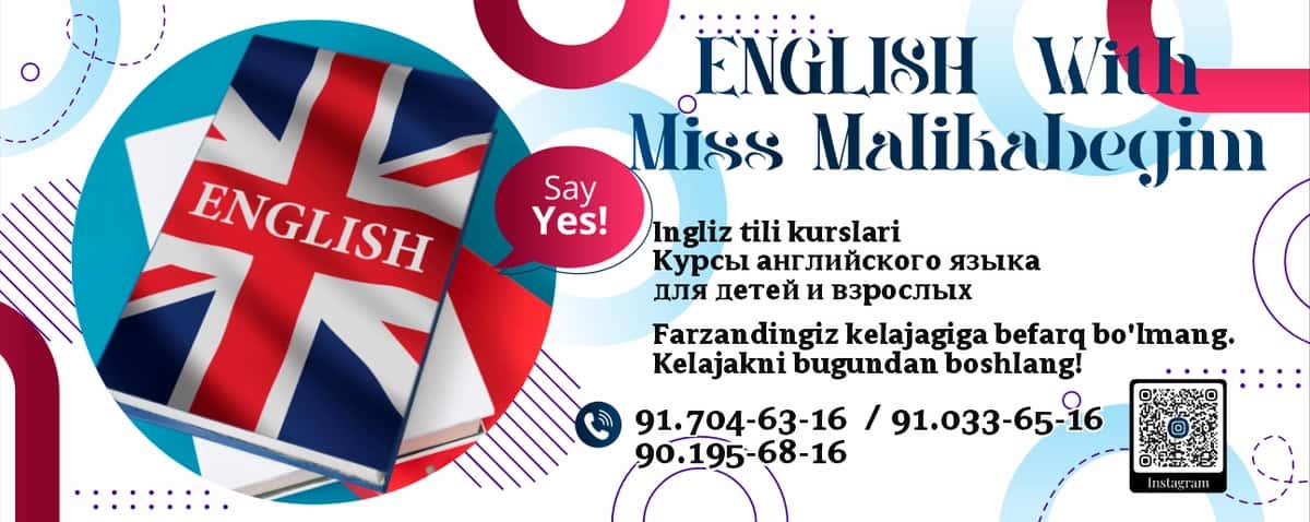 ingliz tili uchun reklama banneri 1