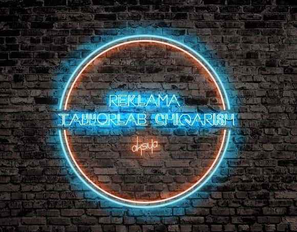reklama uchun logo, neon yozuv 1
