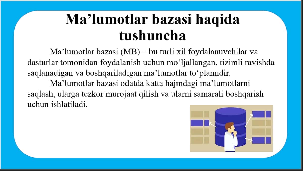 Ma’lumotlar bazasi 2