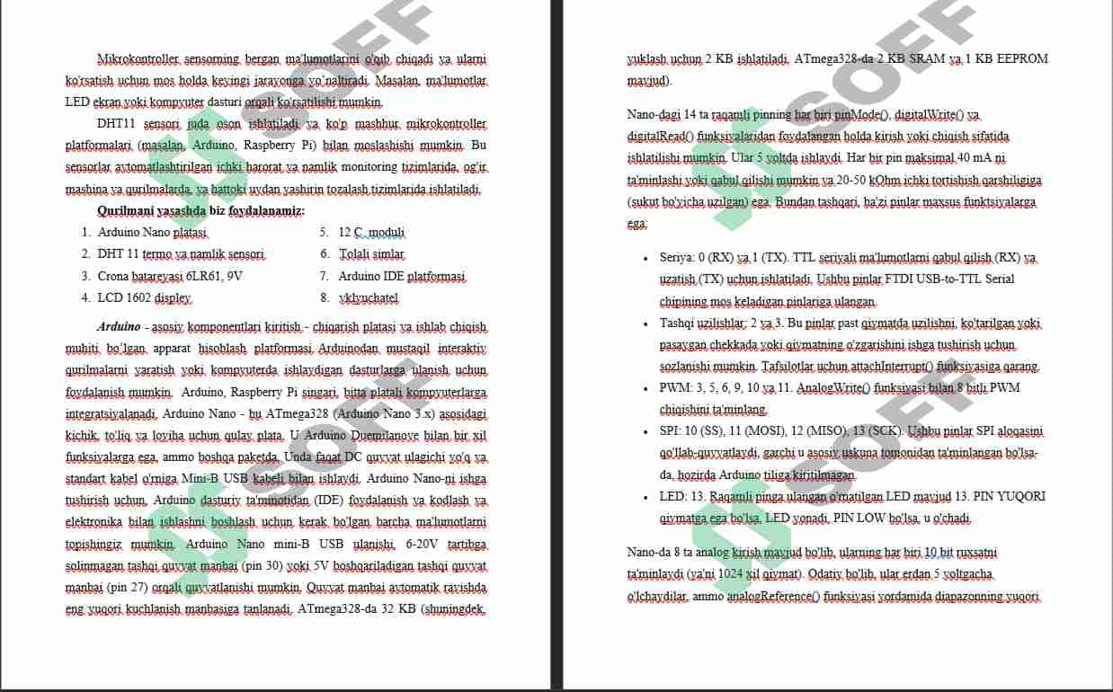 DHT 11 sensori yordamida harorat va namlik aniqlagich yasash loyihasi. 3