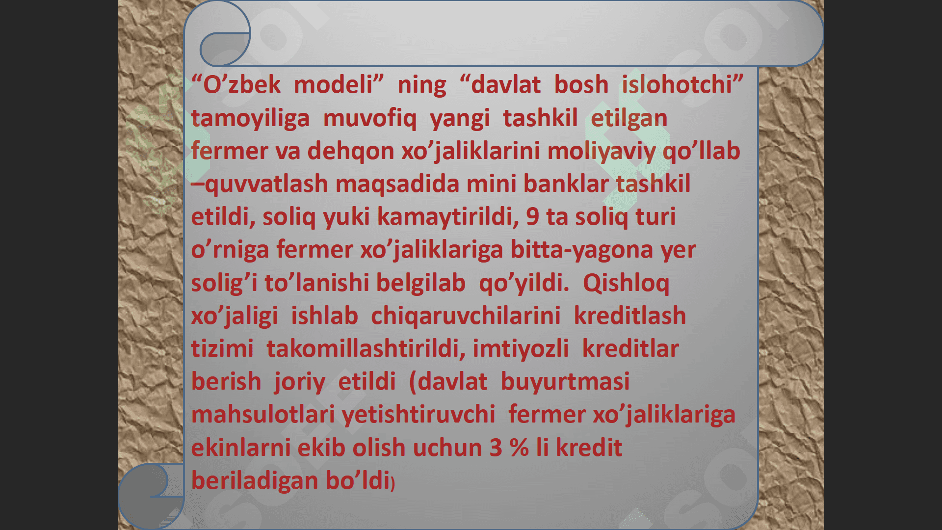 Qishloq xo’jaligi ishlab chiqarishini tashkil etishning ilmiy – uslubiy asoslari 1
