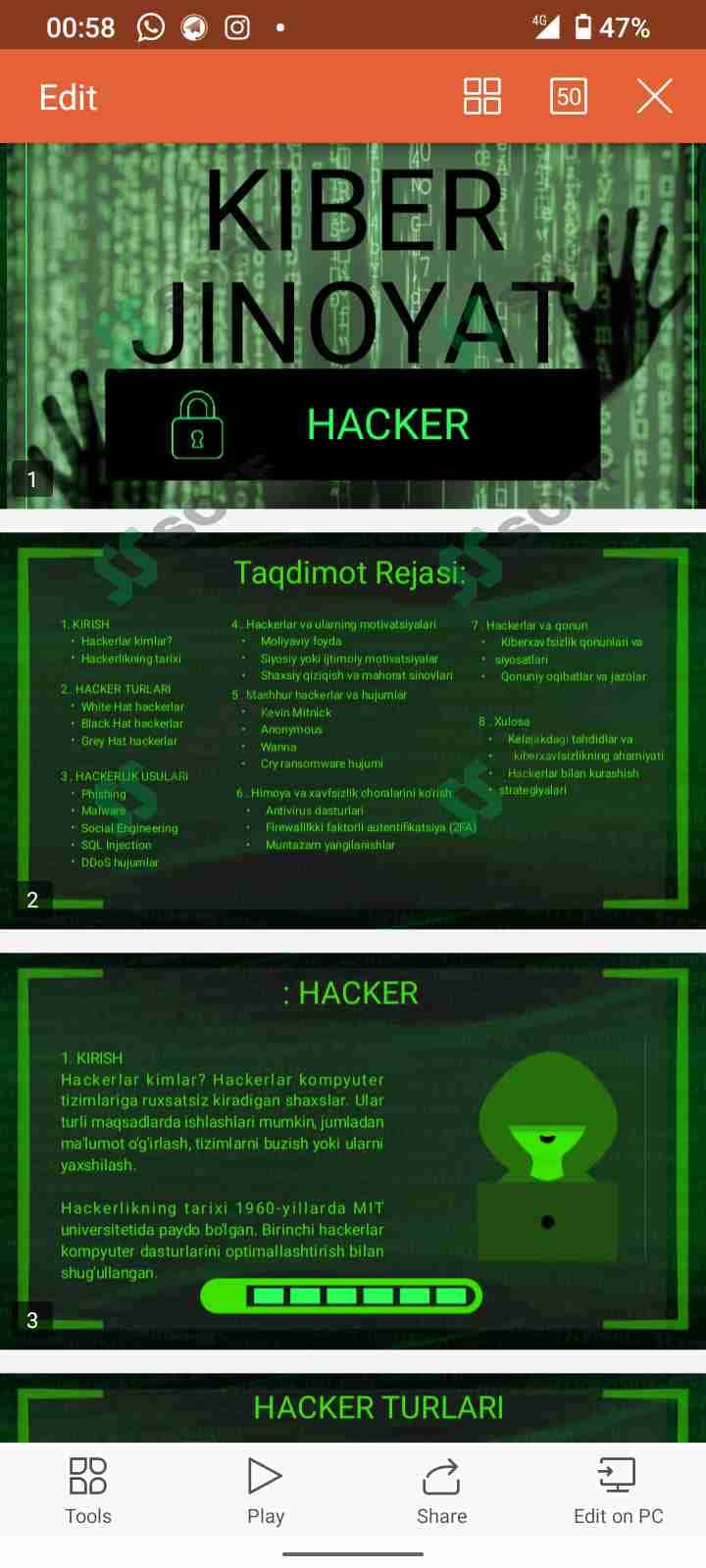 Kiber jinoyat va Hacker 1