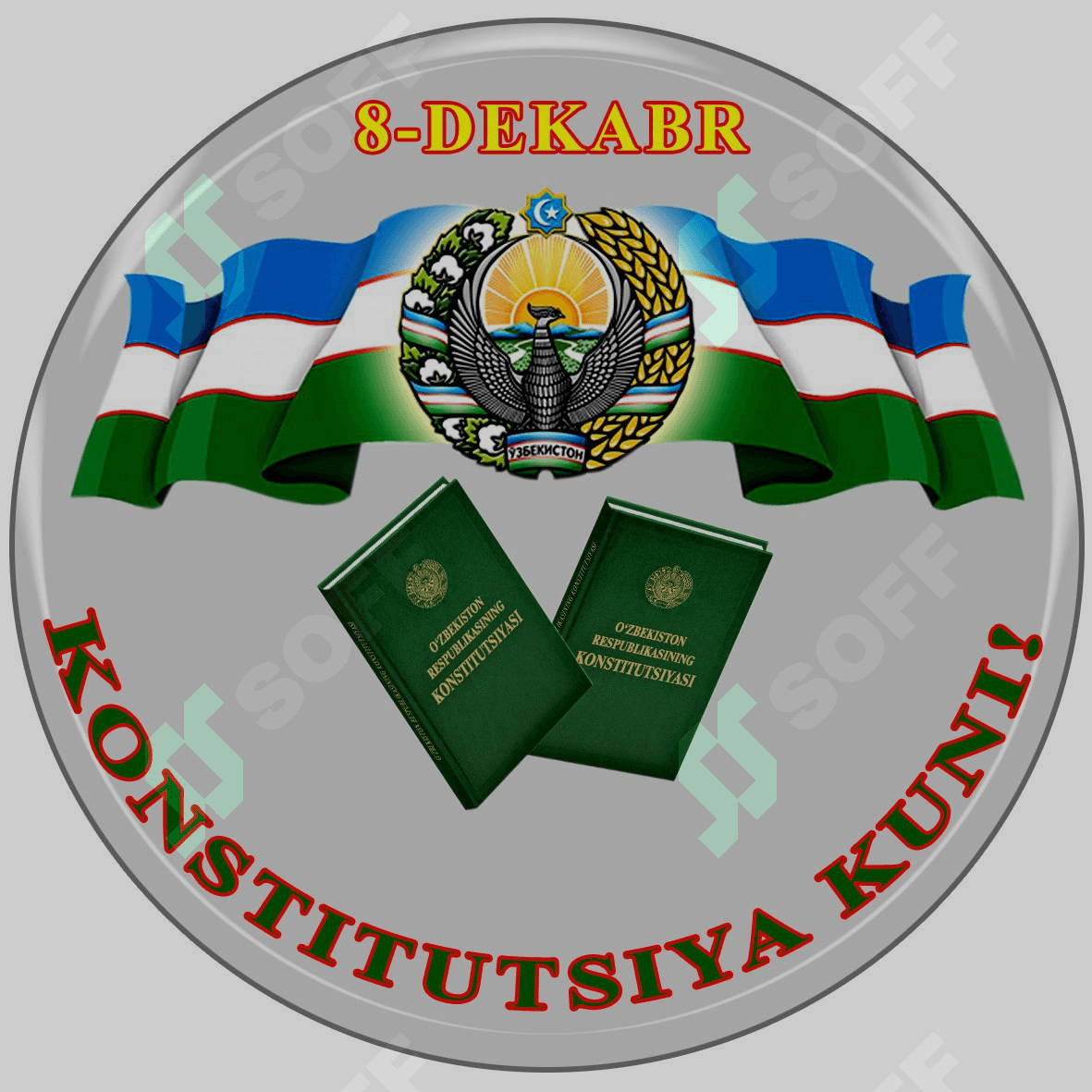 8-dekabr konstitutsiya kuni uchun maxsus emblemalar 1