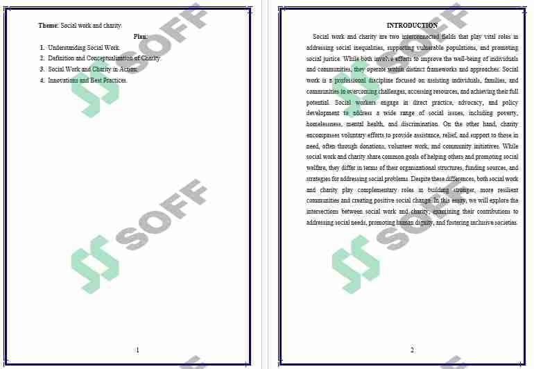 Social work and charity 1