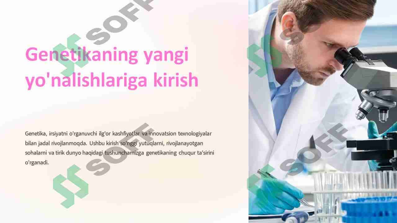 Genetikaning yangi yo‘nalishlari 3