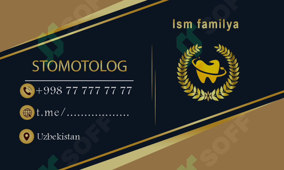 Stomotolog vizitkasi 1
