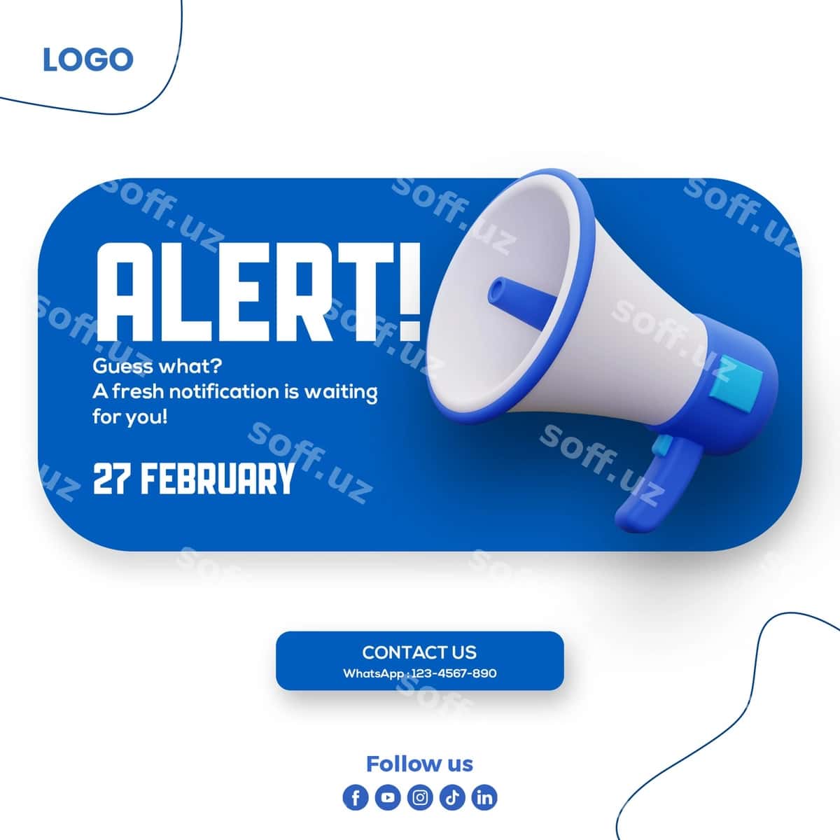 Ijtimoiy tarmoqlardagi muhim e'lon | Important announcement social media post 1
