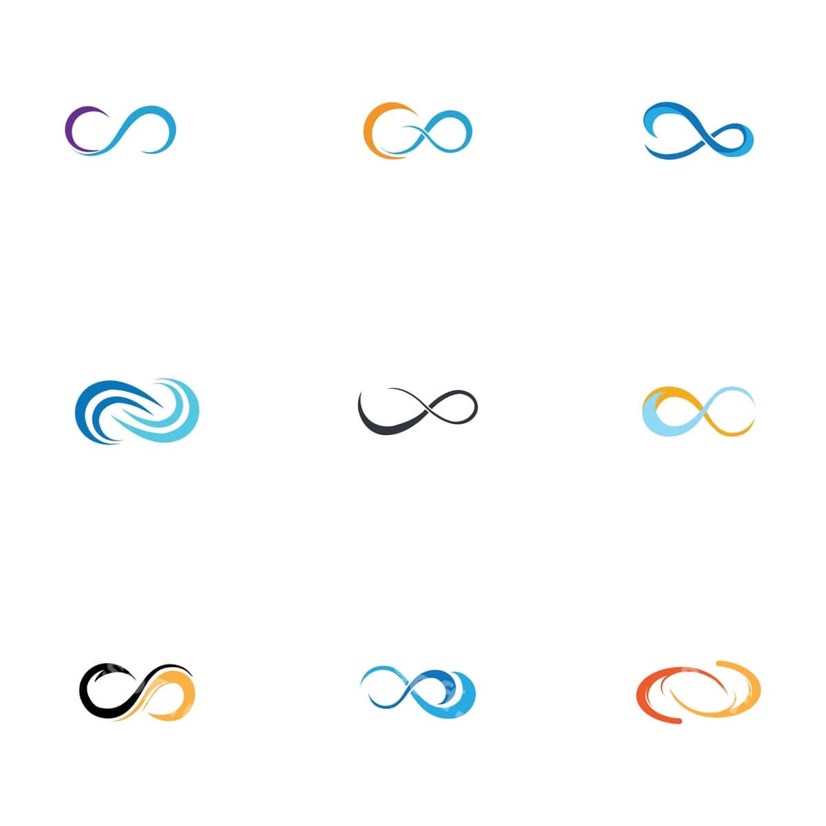 Cheksizlik dizayni vektori | Infinity design vector 1