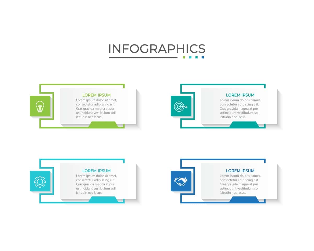 Taqdimot biznes infografik shablon 4 variant vektor bilan | Presentation business infographic template with 4 options vector 1