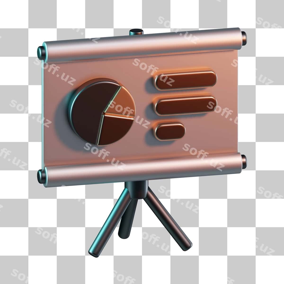 Infografika prezentatsiyasi 3d ikonka | Infographic presentation 3d icon 1