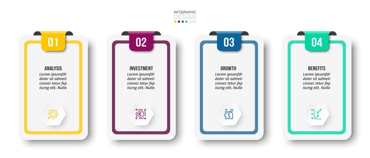 Infografik shablon biznes tushunchasi qadam bilan | Infographic template business concept with step 1