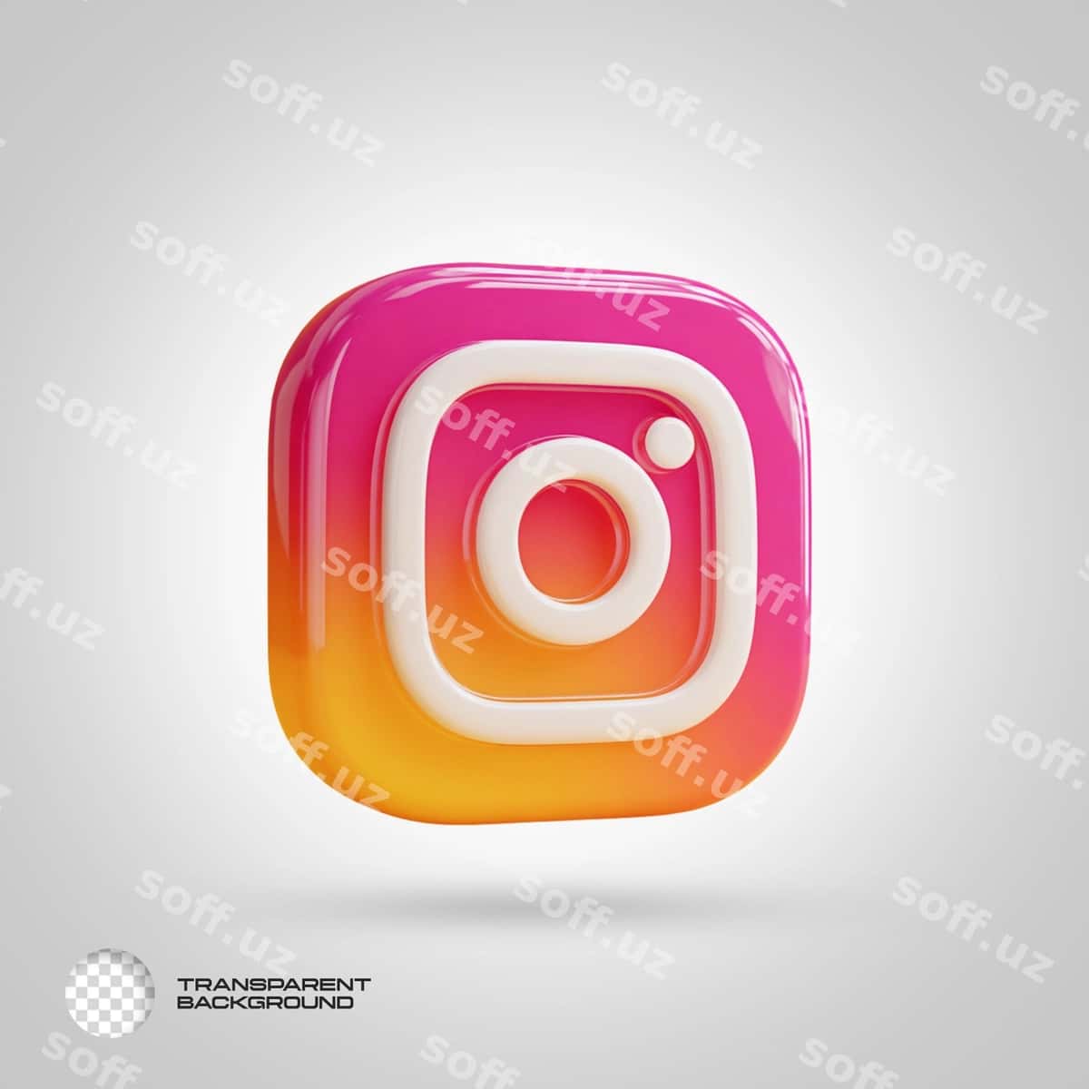 Instagram 3-o'lchovli ikon | Instagram 3d icon 1