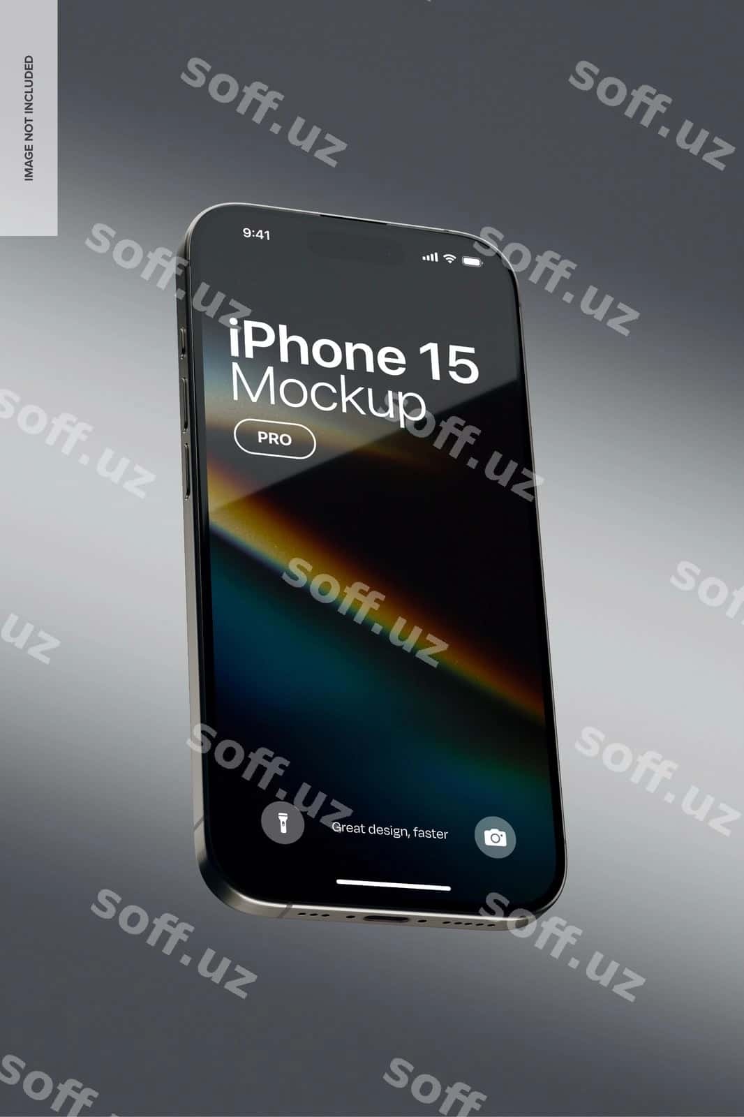 Spotlight maketi bilan Iphone 15 pro | Iphone 15 pro with spotlight mockup 1