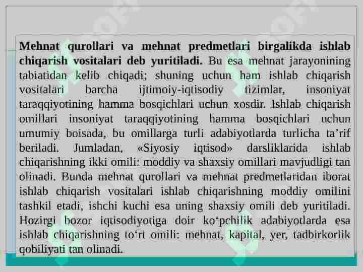 Ishlab chiqarish jarayoni va uning natijalari 4