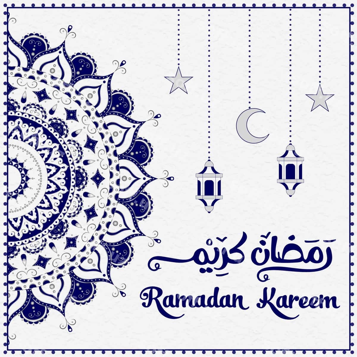 Islomiy mandala bayram kartasi | Islamic mandala holiday card 1