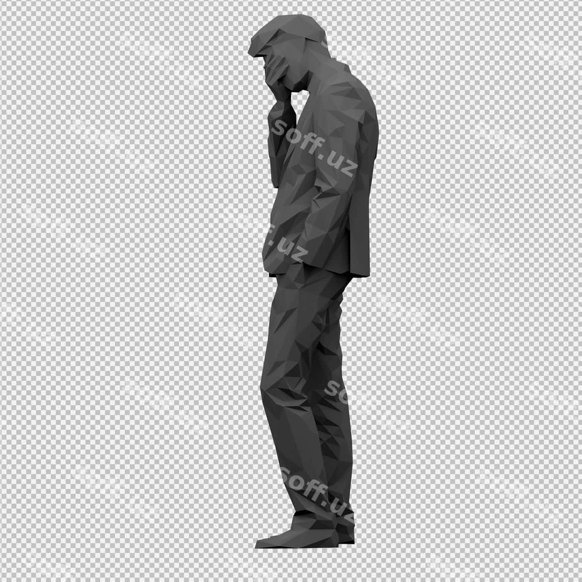 Izometrik erkak 3d render | Isometric male 3d render 1
