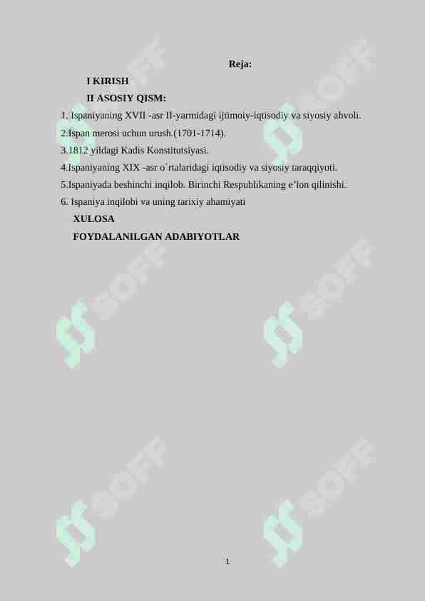 Ispaniya inqilobi va uning tarixiy ahamiyati 1