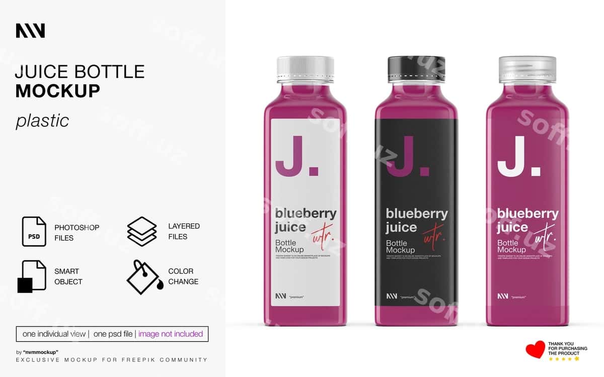 Sharbat shishasining maketi | Juice bottle mockup 1