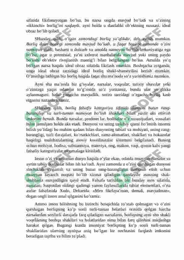 Ontologiya, gnoseologiya va ong falsafasi 4