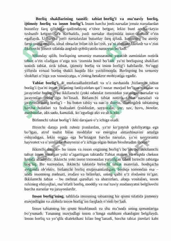 Ontologiya, gnoseologiya va ong falsafasi 5