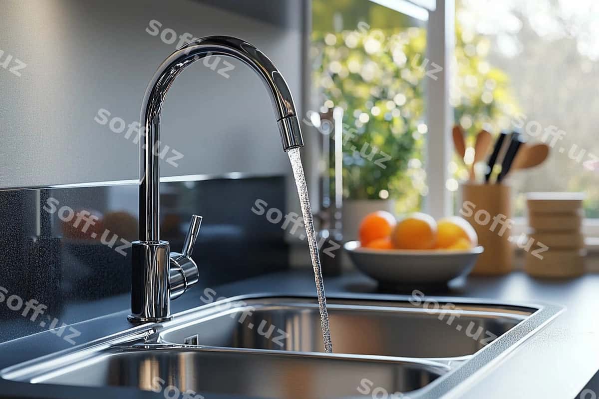 Mavozilik bilan bog'langan apelsinlar | Kitchen sink with faucet bowl oranges 1