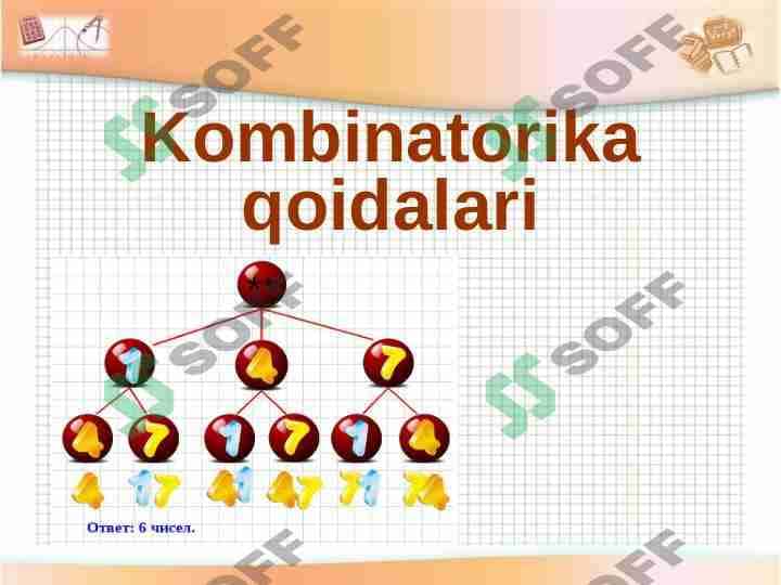 Kombinatorika qoidalari 1