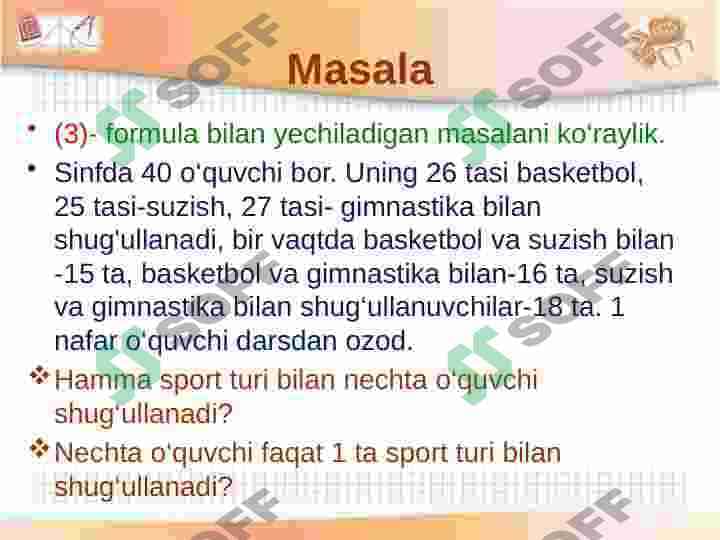 Kombinatorika qoidalari 8